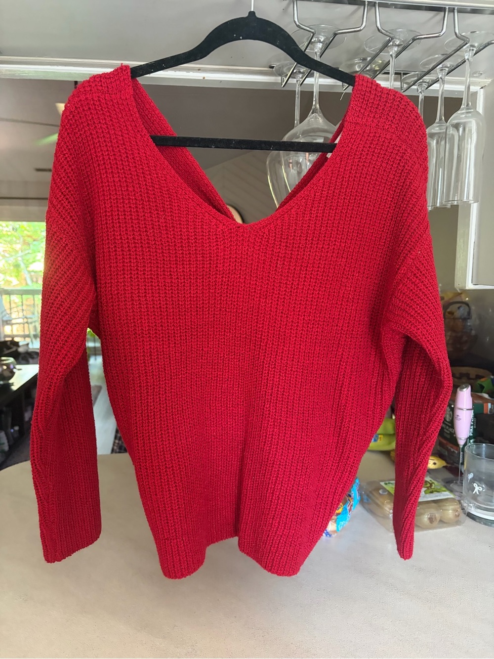 ASTR REVERSIBLE TWIST BACK SWEATER